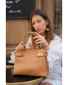 Nelia Handtasche aus Kamelleder - 27x22x12cm