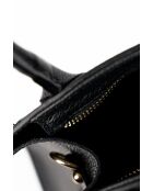 Luzd Schultertasche aus schwarzem Leder - 31X24X16cm