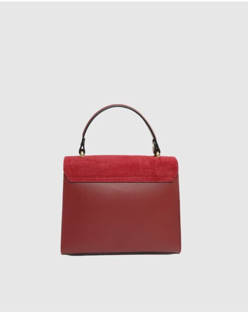 Borsa a mano Shak in pelle bordeaux - 23,5x20x10cm