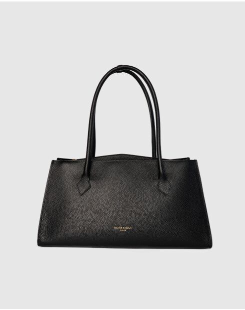 Sac porte épaule en cuir Oxa noir - 41.5x25x19cm