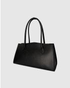 Sac porte épaule en cuir Oxa noir - 41.5x25x19cm