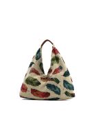 Veelkleurige Elea leren schoudertas - 58x50x2cm