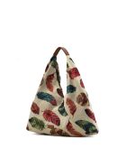 Veelkleurige Elea leren schoudertas - 58x50x2cm