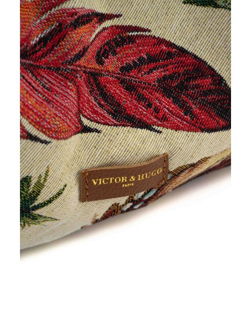 Veelkleurige Elea leren schoudertas - 58x50x2cm