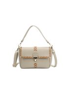 Bandolera de piel Rima beige/camel - 26x17x7,5 cm
