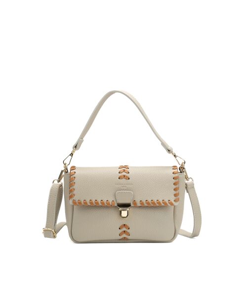 Bandolera de piel Rima beige/camel - 26x17x7,5 cm
