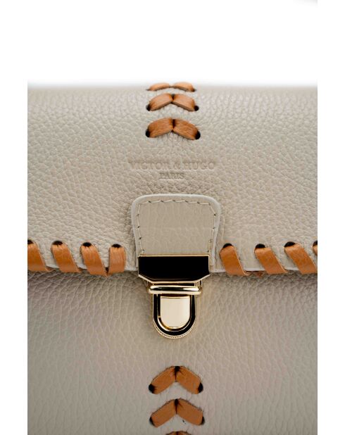 Bandolera de piel Rima beige/camel - 26x17x7,5 cm