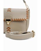 Bandolera de piel Rima beige/camel - 26x17x7,5 cm