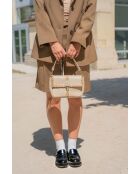 Bandolera de piel Rima beige/camel - 26x17x7,5 cm