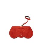 Samy rode leren brillenhouder - 15x8x1cm