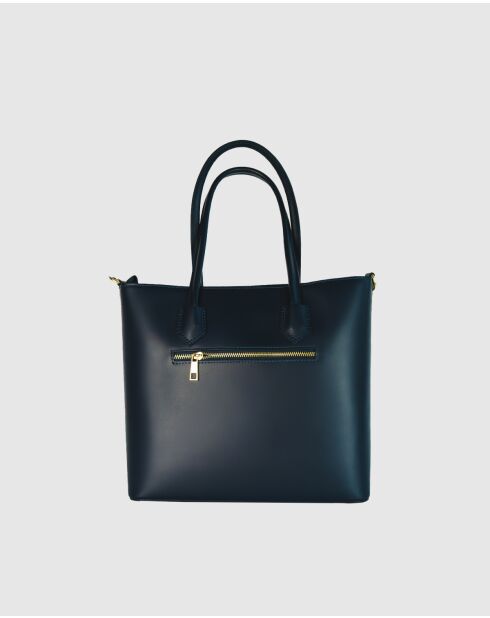 Myra schwarze Lederhandtasche - 34x28x12cm