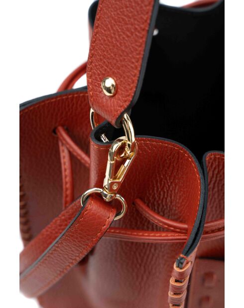 Claudia Schultertasche aus Terrakottaleder - 27x25 12cm