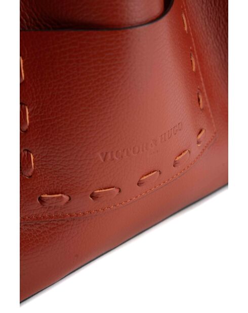 Claudia Schultertasche aus Terrakottaleder - 27x25 12cm