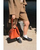 Claudia Schultertasche aus Terrakottaleder - 27x25 12cm