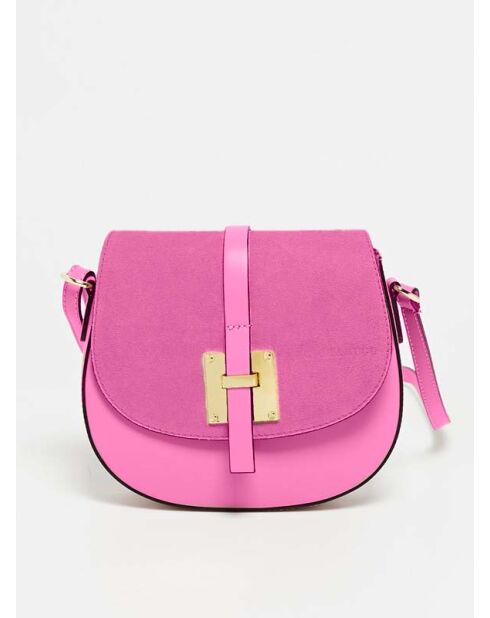 Borsa a tracolla Jara in pelle rosa - 22X18X6cm