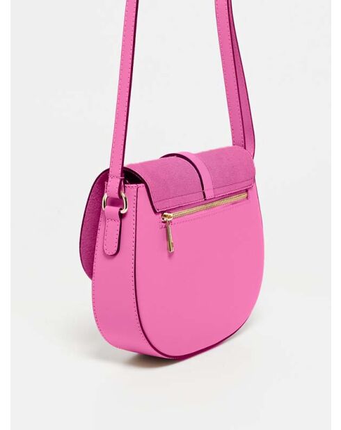 Borsa a tracolla Jara in pelle rosa - 22X18X6cm