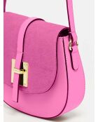 Borsa a tracolla Jara in pelle rosa - 22X18X6cm