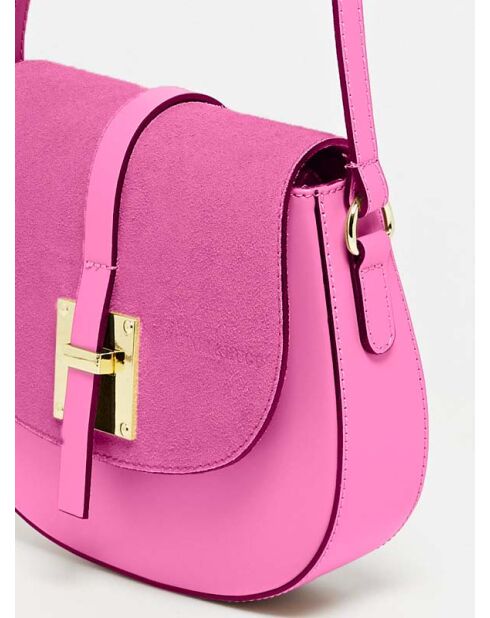 Borsa a tracolla Jara in pelle rosa - 22X18X6cm