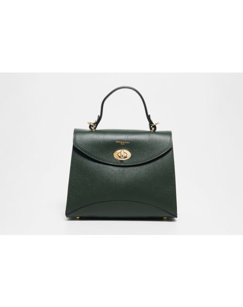 Winy bottle groene leren handtas - 29x22x11,5cm