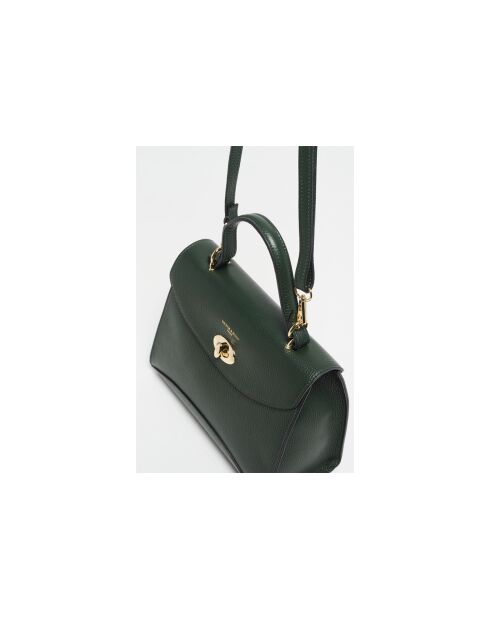 Winy bottle groene leren handtas - 29x22x11,5cm