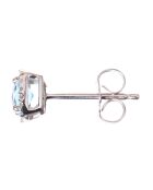 Boucles d'oreilles Popi Coussin Diamants 0.07 ct Topazes or blanc