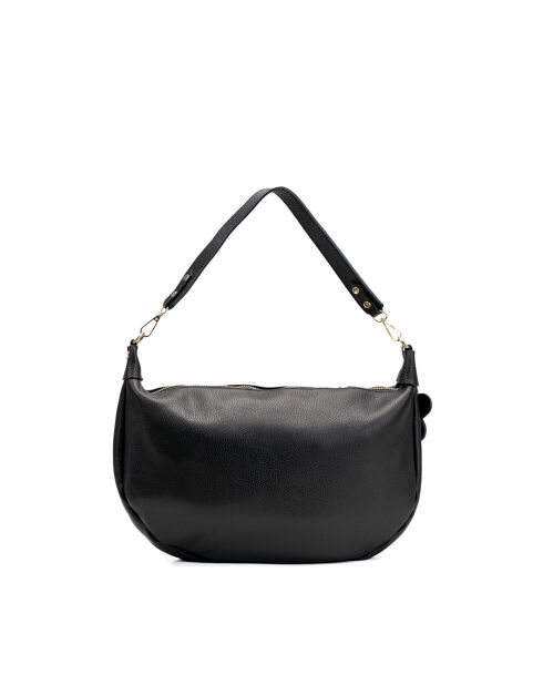 Kim Schultertasche aus schwarzem Leder - 39X24X8cm