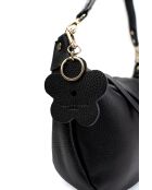 Kim Schultertasche aus schwarzem Leder - 39X24X8cm
