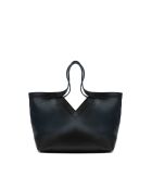 Sac porte épaule en cuir Lili noir - 50x29x14.5cm