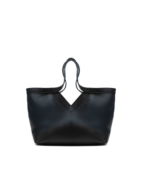 Sac porte épaule en cuir Lili noir - 50x29x14.5cm