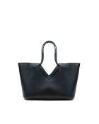 Sac porte épaule en cuir Lili noir - 50x29x14.5cm