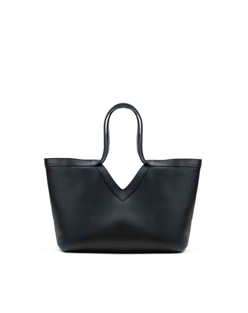 Sac porte épaule en cuir Lili noir - 50x29x14.5cm