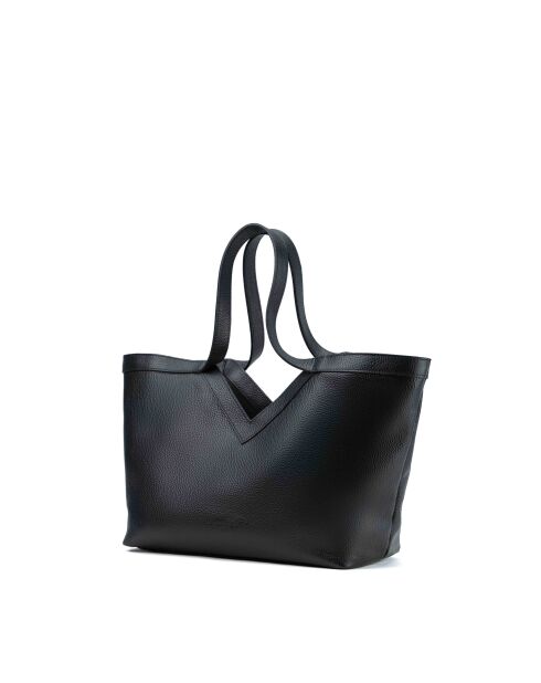Sac porte épaule en cuir Lili noir - 50x29x14.5cm