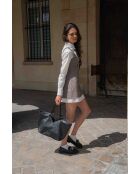Sac porte épaule en cuir Lili noir - 50x29x14.5cm