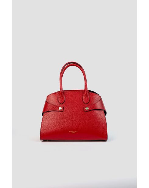 Luzd dunkelrote Schultertasche aus Leder - 31X24X16cm