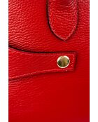Luzd dunkelrote Schultertasche aus Leder - 31X24X16cm