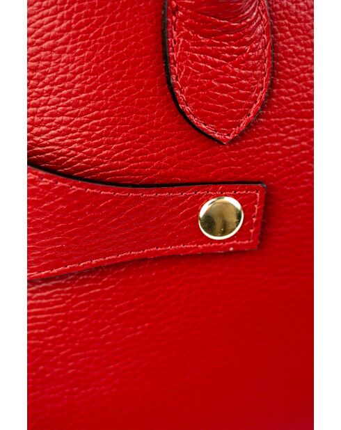 Luzd dunkelrote Schultertasche aus Leder - 31X24X16cm