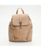 Lauren beiger Lederrucksack - 26,5 x 13 x 32 cm