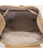 Lauren beiger Lederrucksack - 26,5 x 13 x 32 cm