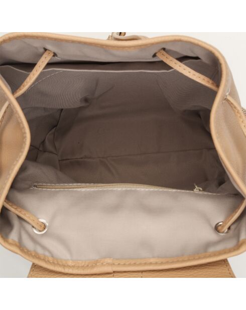 Lauren beiger Lederrucksack - 26,5 x 13 x 32 cm