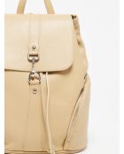 Lauren beiger Lederrucksack - 26,5 x 13 x 32 cm