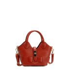 Noho terracotta leren schoudertas - 25x12x11cm
