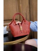 Noho terracotta leren schoudertas - 25x12x11cm