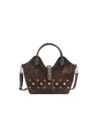 Bandolera Freya de piel moca - 43x28x16cm