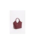 Bolso de mano de piel Soho burdeos - 28x43x16cm