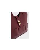 Bolso de mano de piel Soho burdeos - 28x43x16cm