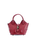 Noho bordeauxrode leren schoudertas - 25x12x11cm