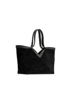 Sac porte épaule en cuir Siri noir - 50x29x14.5cm