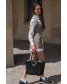 Sac porte épaule en cuir Siri noir - 50x29x14.5cm