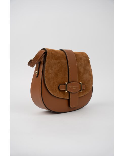 Selva Schultertasche aus kamelfarbenem Leder - 21x18x6cm