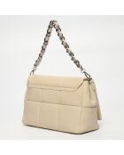Alba Lederhandtasche cremefarben - 25x20x15cm